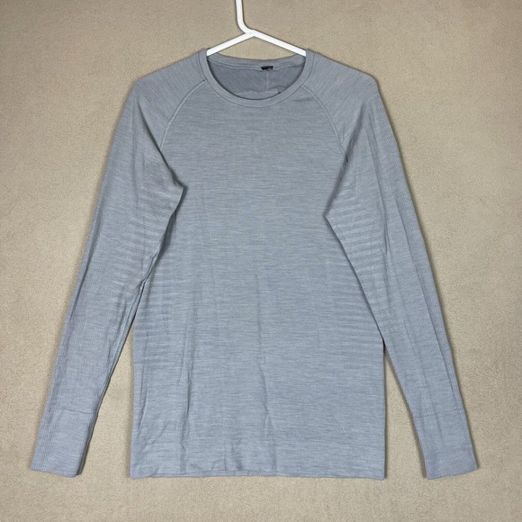 lululemon athletica Other - Lululemon Shirt Men Large Gray Long Sleeve Performance Gym Workout T-Shirt Adult
